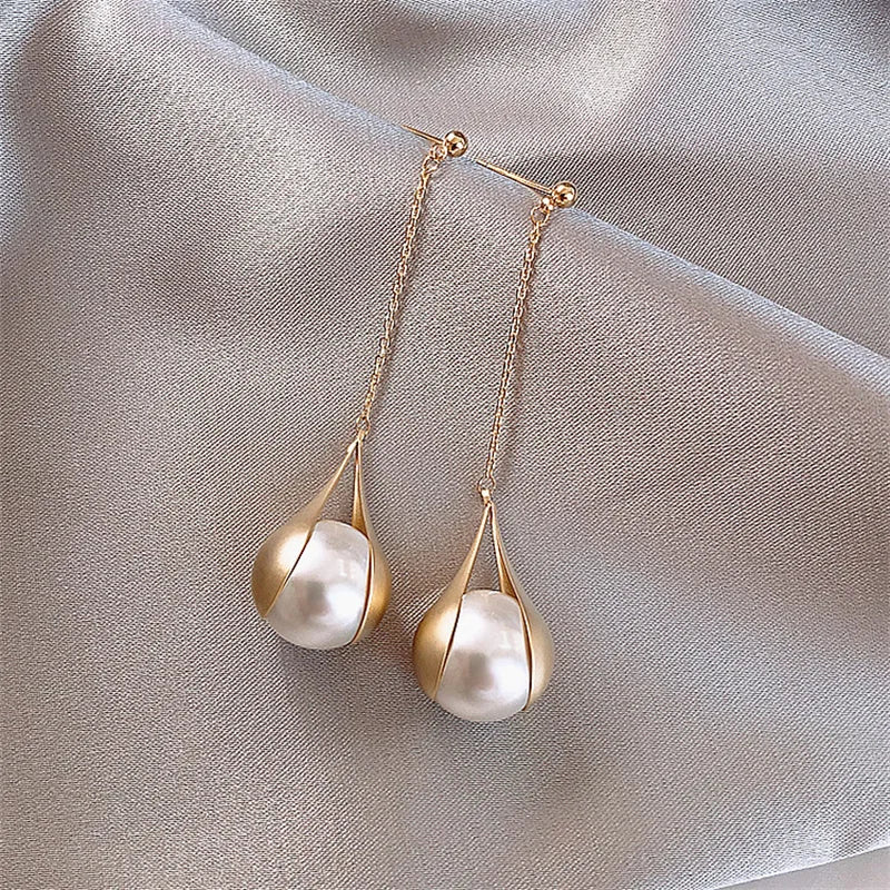 Women's Fashionable Danburite Ball Pendant  Earrings